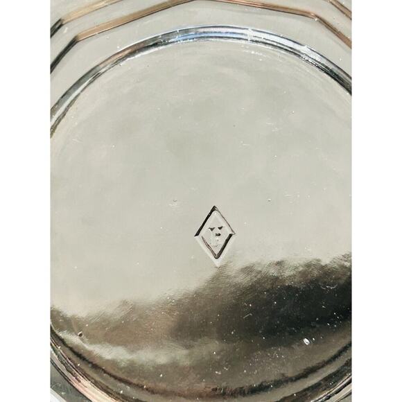 Vintage Heisey 6 1/4” Nappy Bowl Impressed Diamond H Scallops Clear Glass Dish - Picture 3 of 14